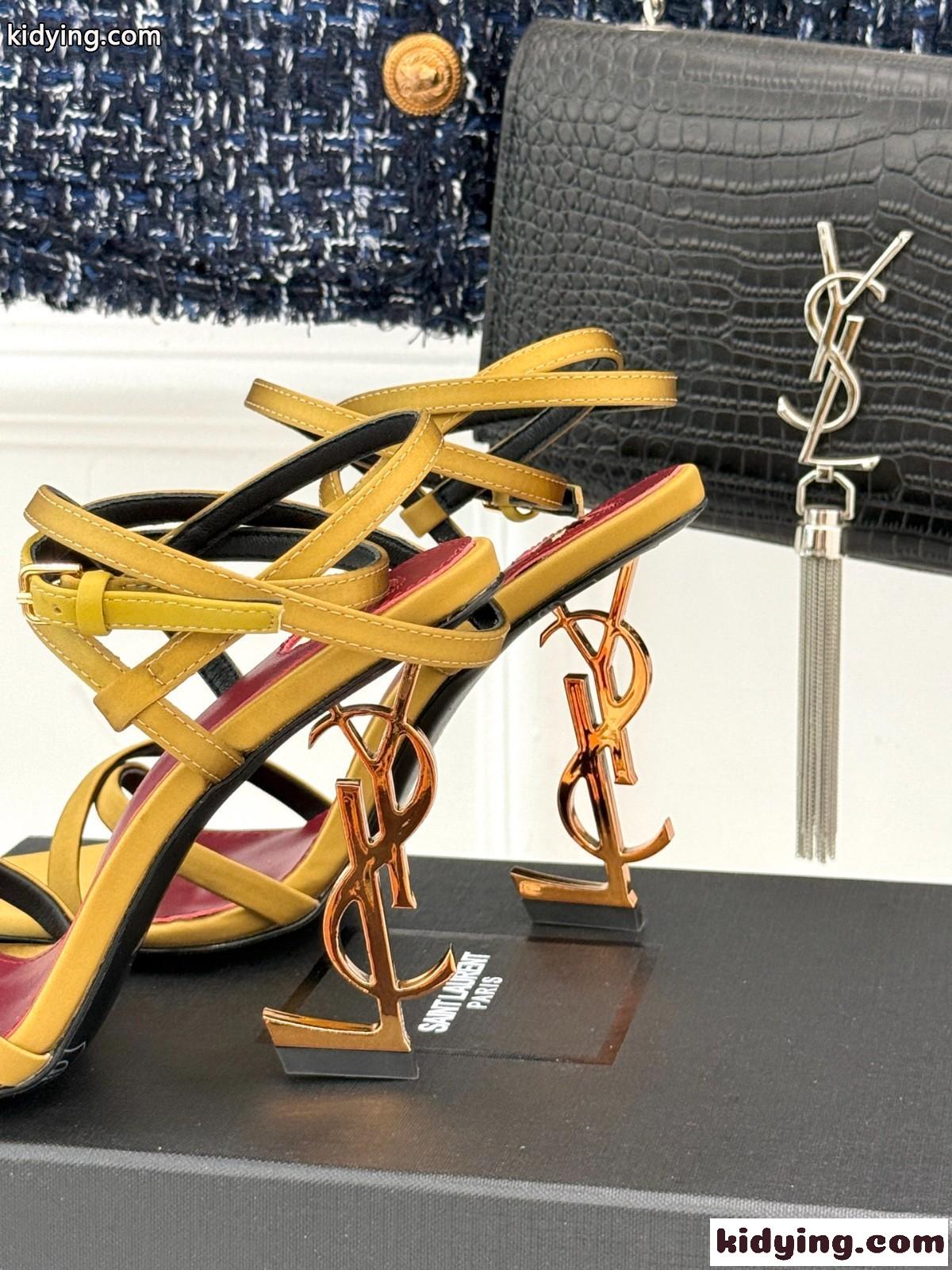エレガント YSL オピウム サンダル イヴ・サンローラン コピー イエロー-2