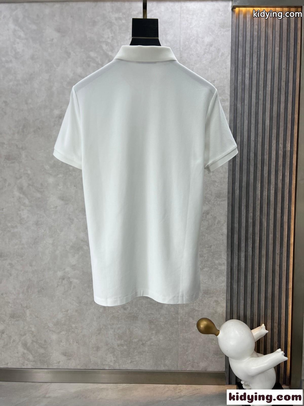 洗練された カジュアル ロゴ コットンピケ 半袖ポロシャツ モンクレール Tシャツ コピー-1