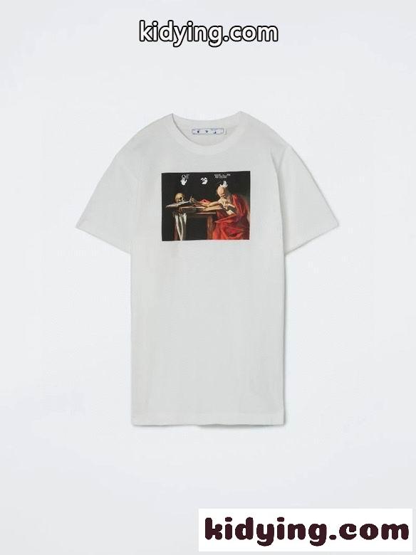ゆったり 着心地いい プリント オフホワイト 半袖Tシャツ コピー 春夏 定番 相性抜群 カジュアル オシャレ ホワイト ブラック-2