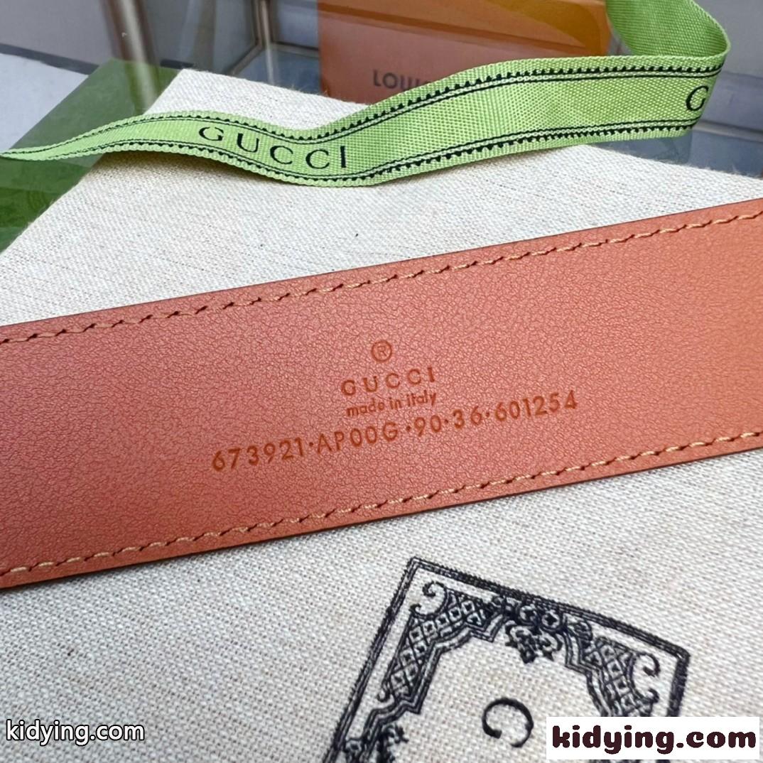 グッチ ベルト コピー 合わせやすい シンプル 上品 レザーベルト-4