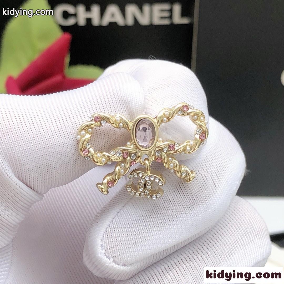フェンミン 可愛い リボン ピアス シャネル イヤリング 偽物 アクセサリー-3
