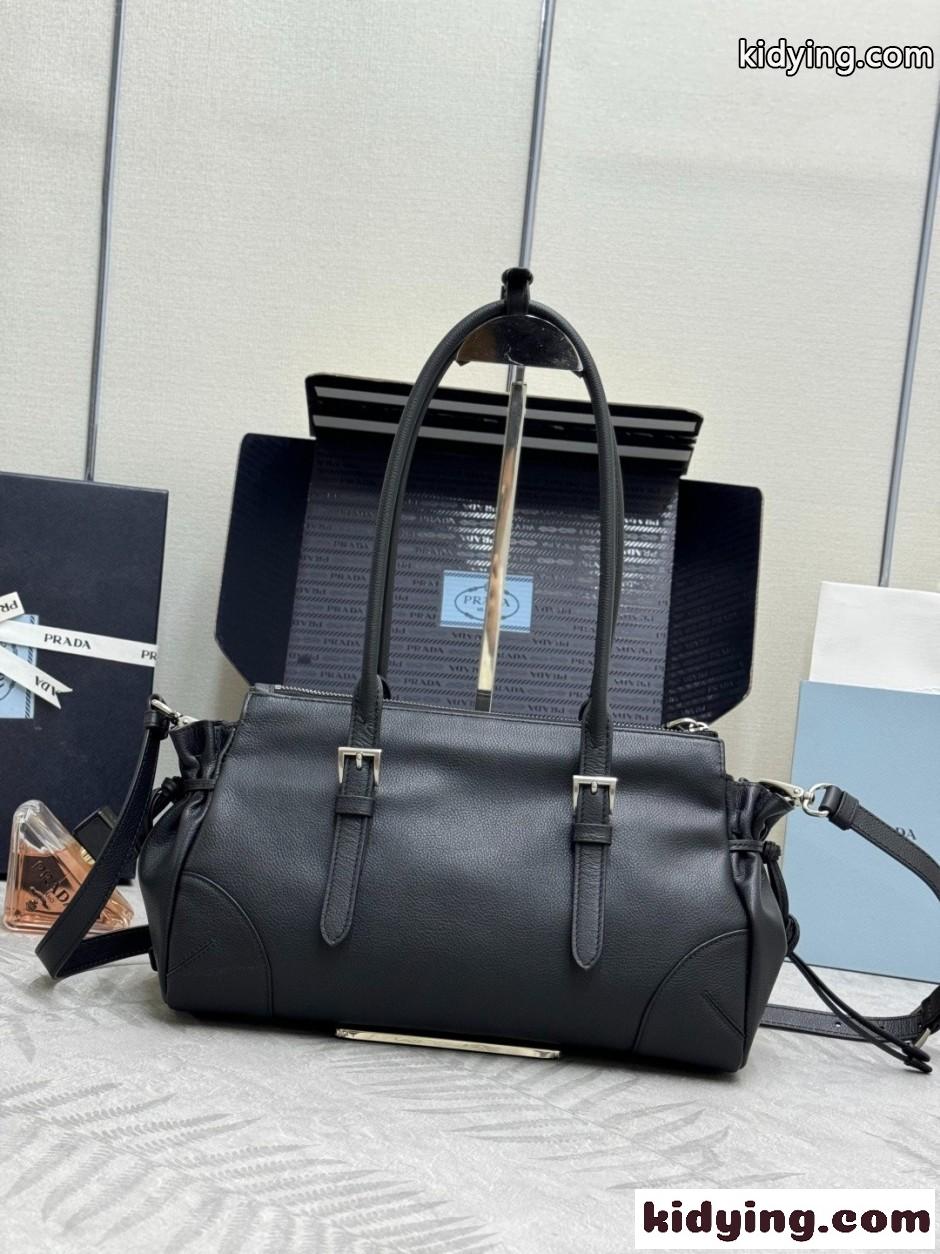 定番 レザー ハンドバッグ 1BG628 プラダ バッグ スーパーコピー ブラック-0