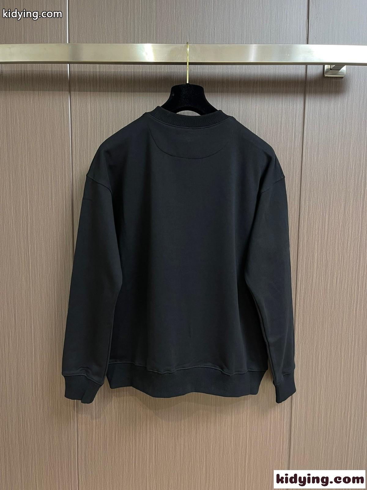 カジュアル 定番 ロゴ付き クルーネック プラダ Tシャツ コピー スウェットシャツ-2