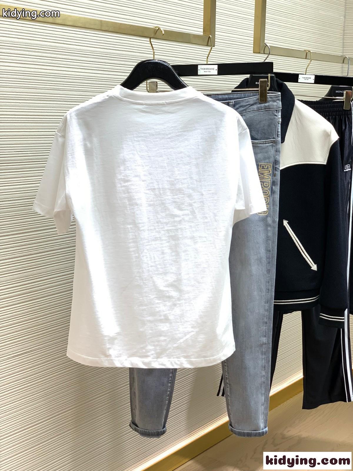 シンプル おしゃれ クルーネック ロゴ プリント ケンゾー Tシャツ コピー ホワイト-4
