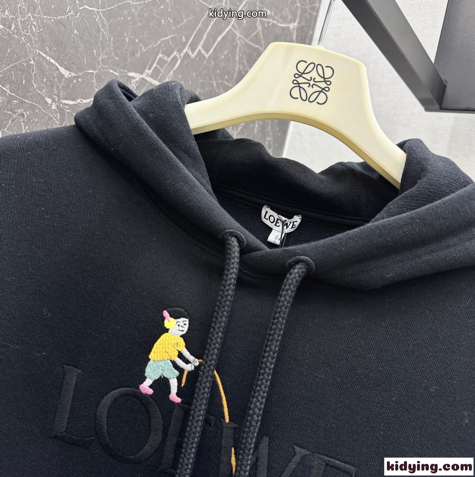 LOEWE x Suna Fujita コットン フーディー ロエベ パーカー コピー ユニセックス-1