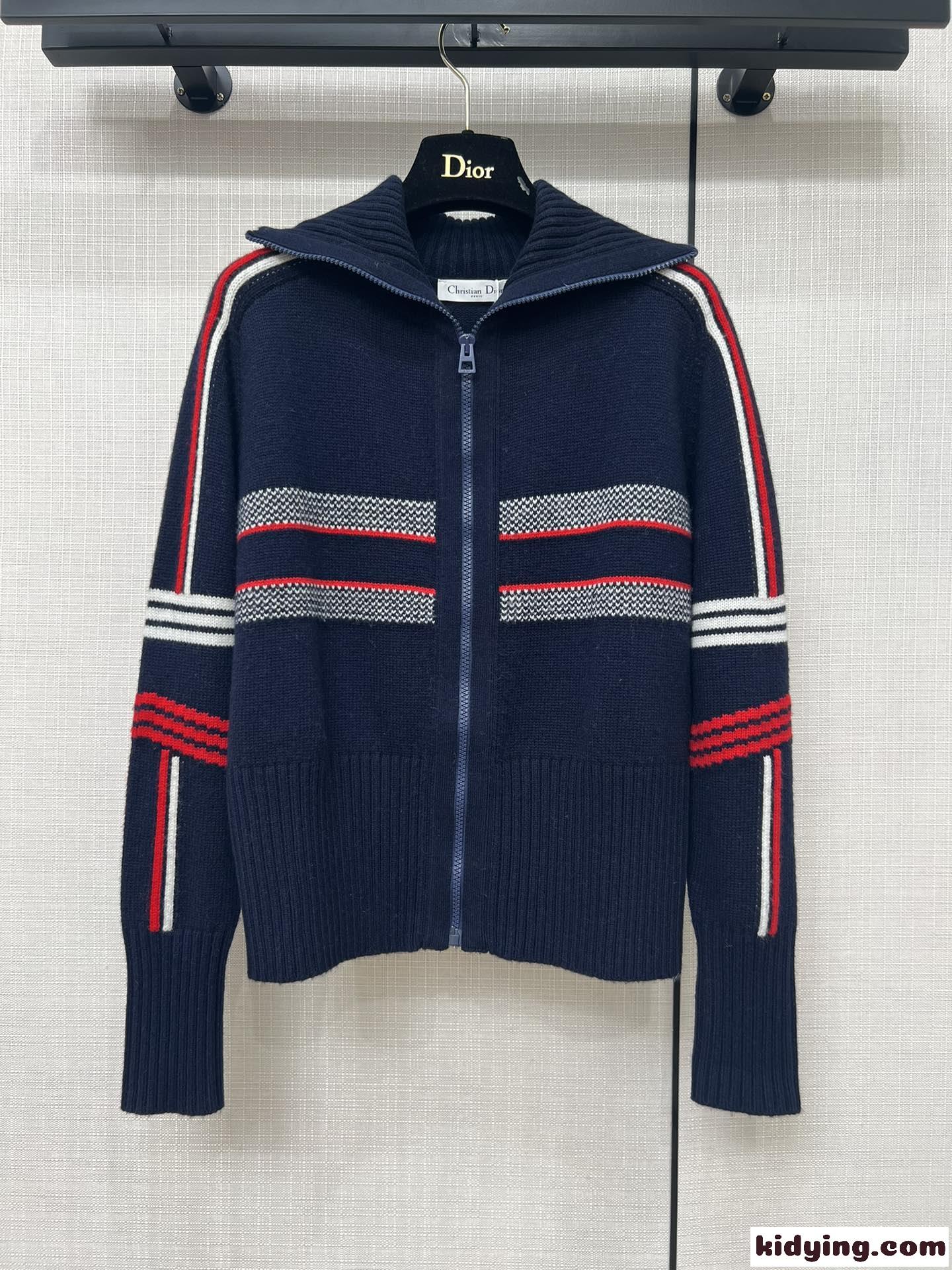 DIORALPS ジップ カーディガン クリスチャン・ディオール ニット コピー ブルー-0