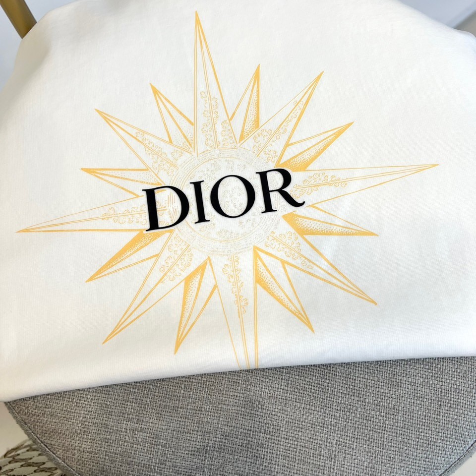 シンプル ロゴ クルーネック 半袖Tシャツ クリスチャン・ディオール Tシャツ 偽物 ホワイト-2