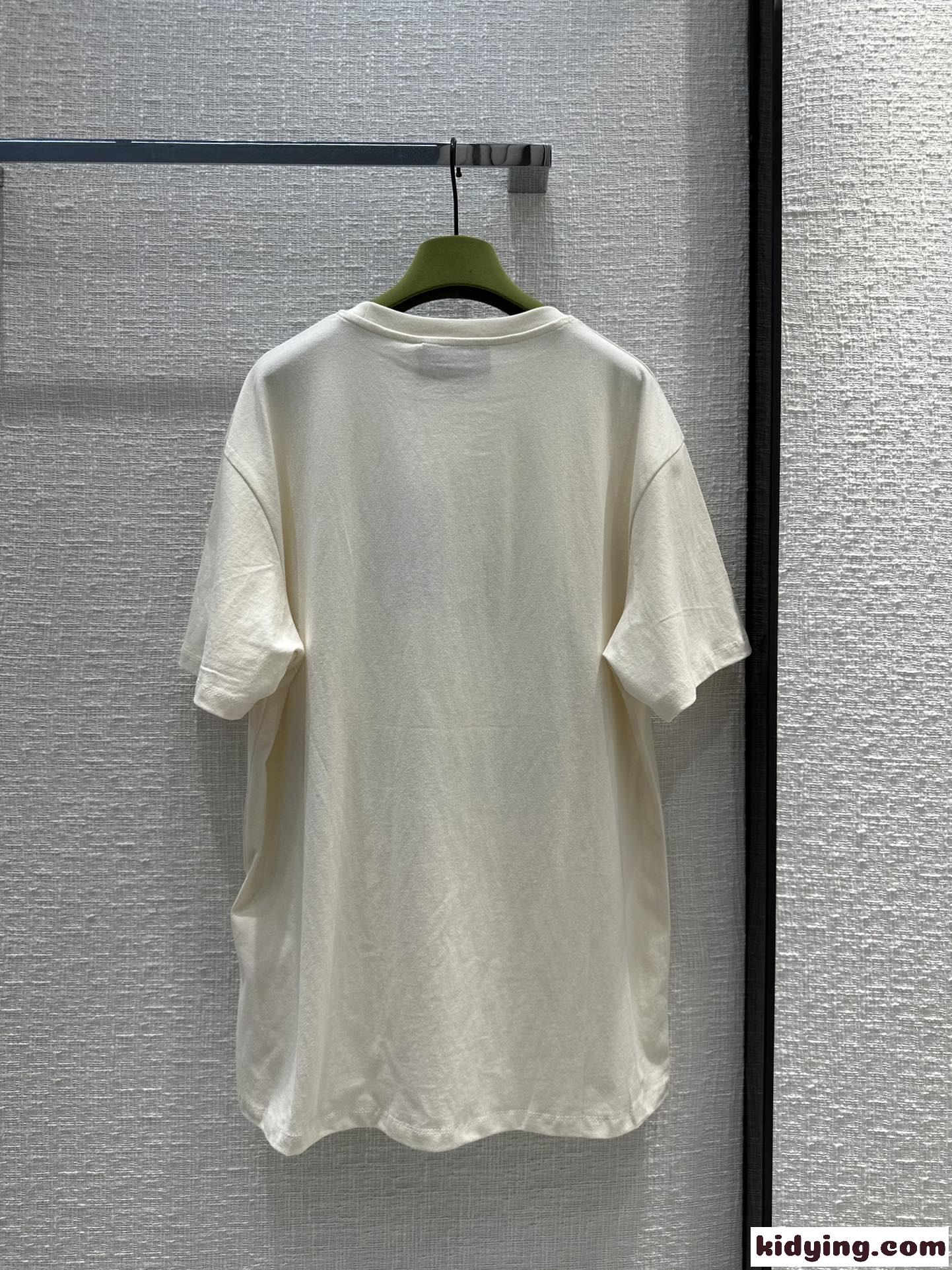 カジュアル オーバーサイズ スパンコール コットンTシャツ グッチ Tシャツ コピー 半袖-4
