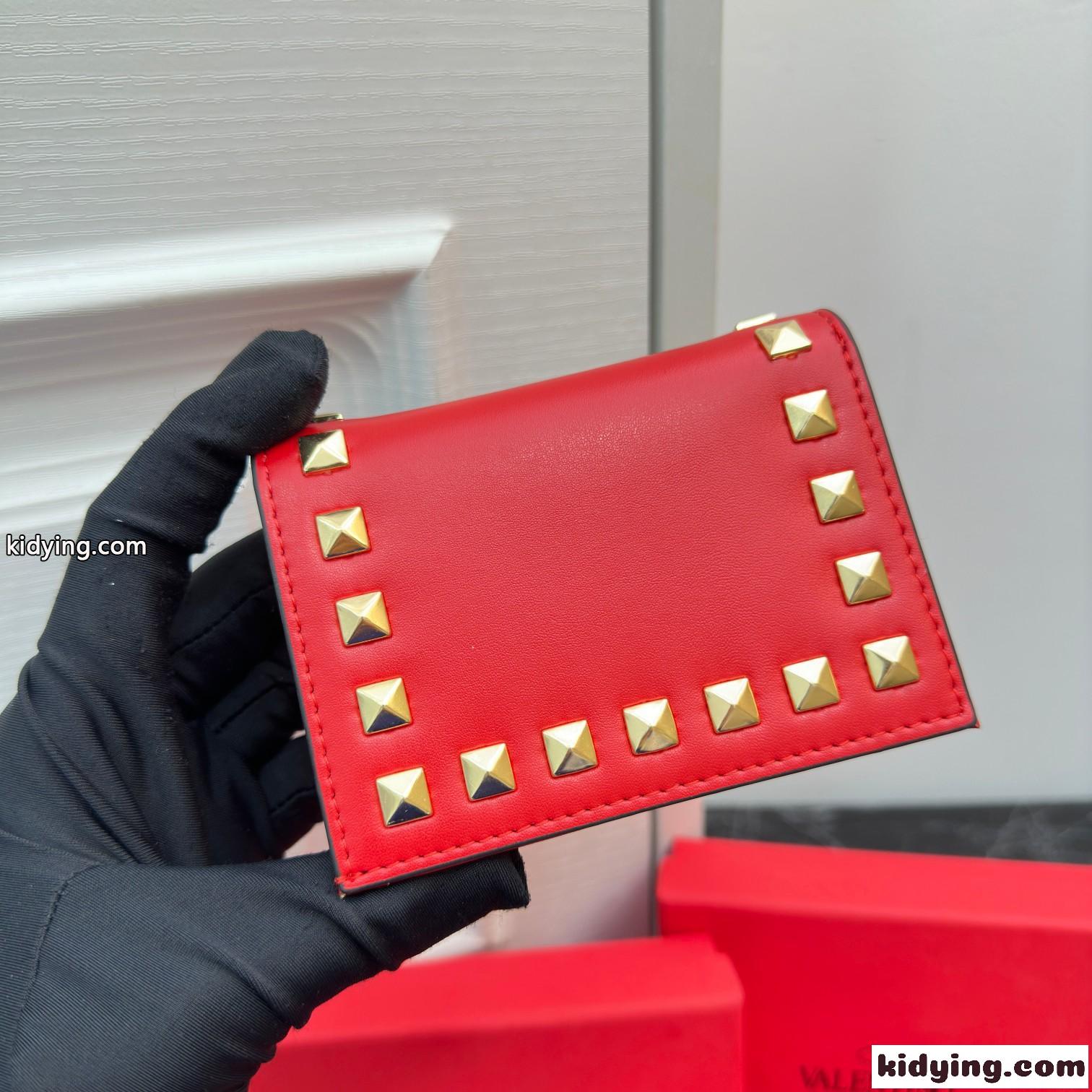 ロックスタッズ スモール ウォレット ヴァレンティノ 財布 コピー レッド-2