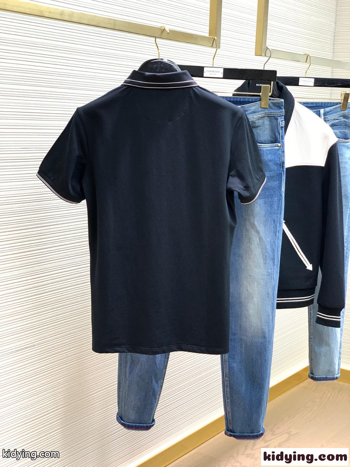 メンズ 定番 サルヴァトーレ・フェラガモ Tシャツ コピー 快適 ロゴ 半袖 ポロシャツ-3
