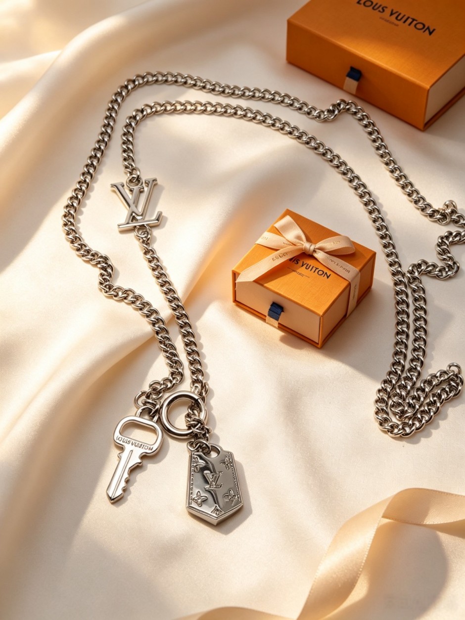 人気 おしゃれ ネックレス・LV タグ ルイヴィトン ネックレス 偽物 アクセサリー-2
