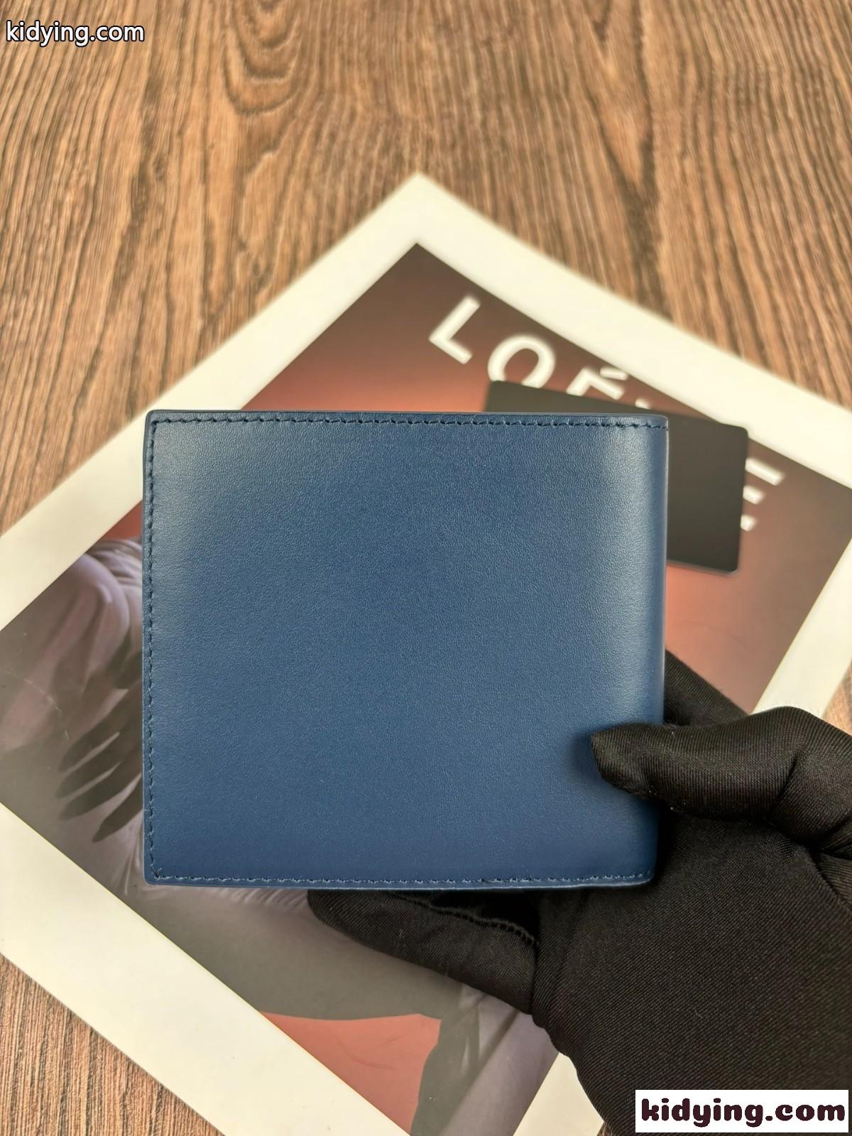 洗練された アナグラム 2つ折り財布 ウォレット ロエベ 財布 コピー ブルー-2