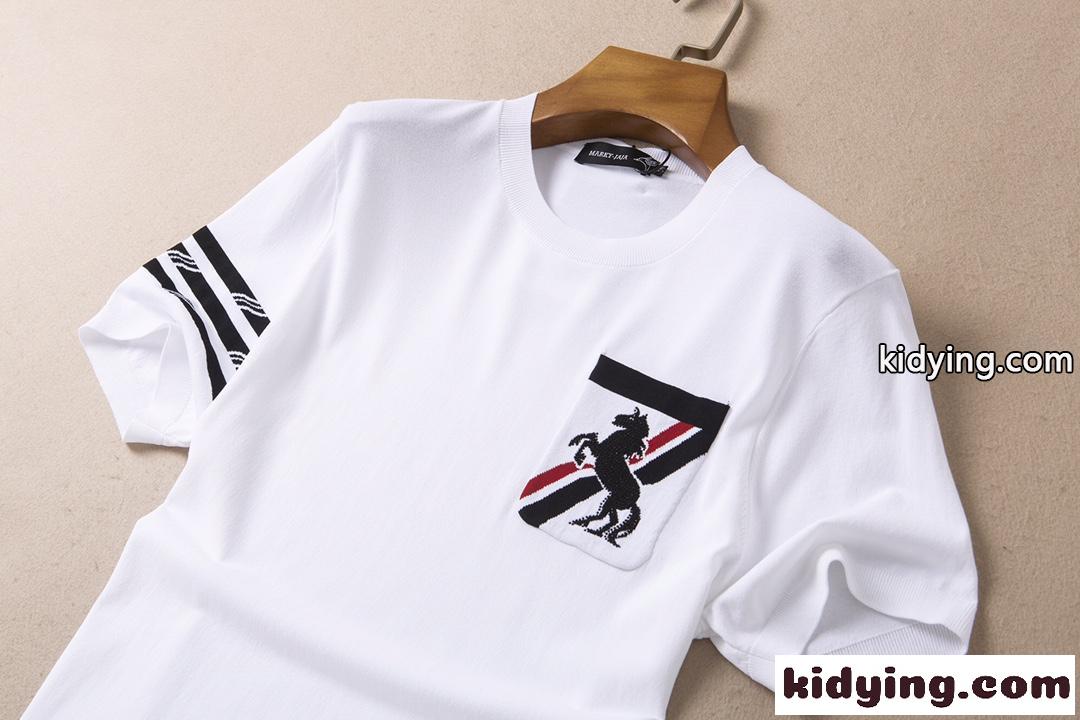 柔らかい 着心地いい メンズ クルーネック 半袖 トップス トムブラウン tシャツ コピー 定番 カジュアル お洒落-3