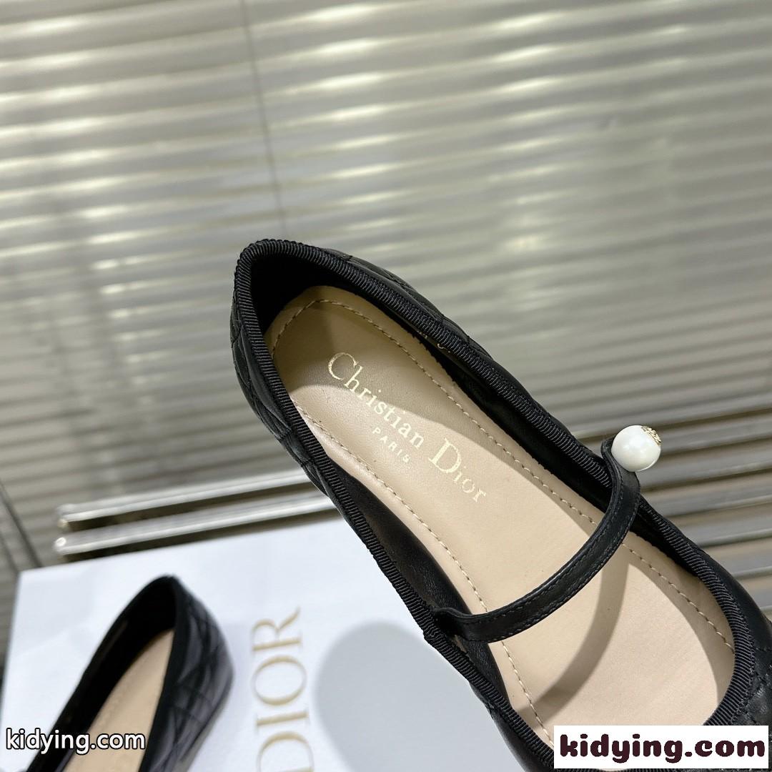 Dior バレエフラット クリスチャン・ディオール パンプス コピー ブラック-4