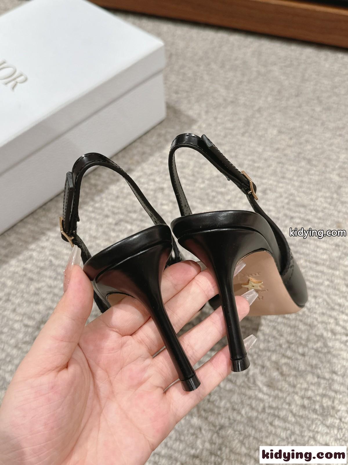24SS&Dior Boy スリングバックパンプス クリスチャン・ディオール パンプス コピー ブラック-3