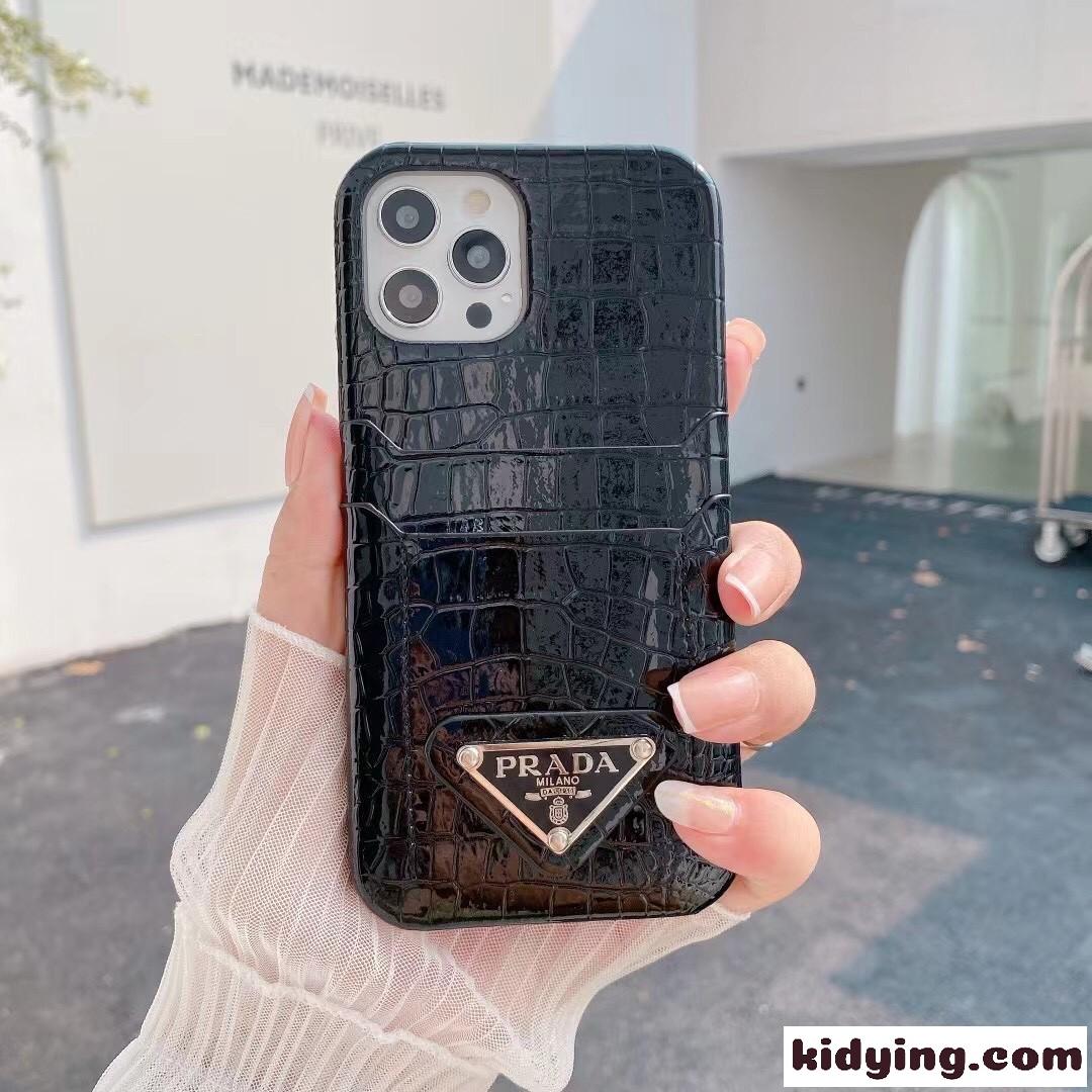 おしゃれ 可愛い カード収納 プラダ スマホケース iphone コピー ファッション シンプル 4色あり レザー-4