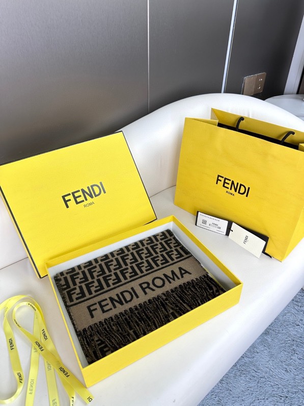 FFモチーフ カシミヤ マフラー フェンディ スカーフ コピー ユニセックス-1