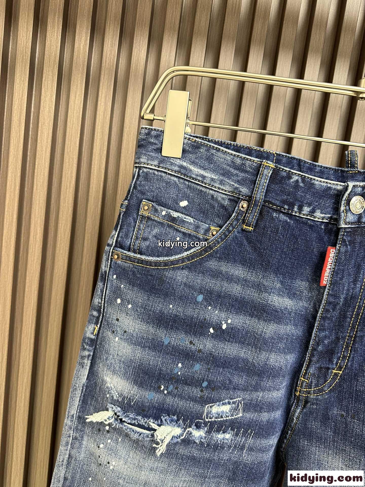 おしゃれ ダメージ加工 デニムパンツ ディースクエアード ジーンズ コピー メンズ-1