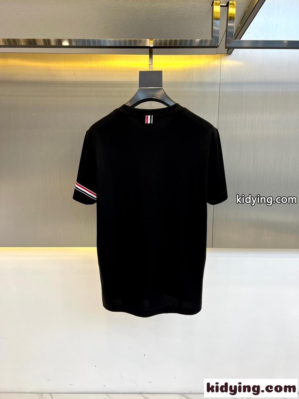 人気 シンプル ピマコットン トムブラウン Tシャツ スーパーコピー ブラック-3