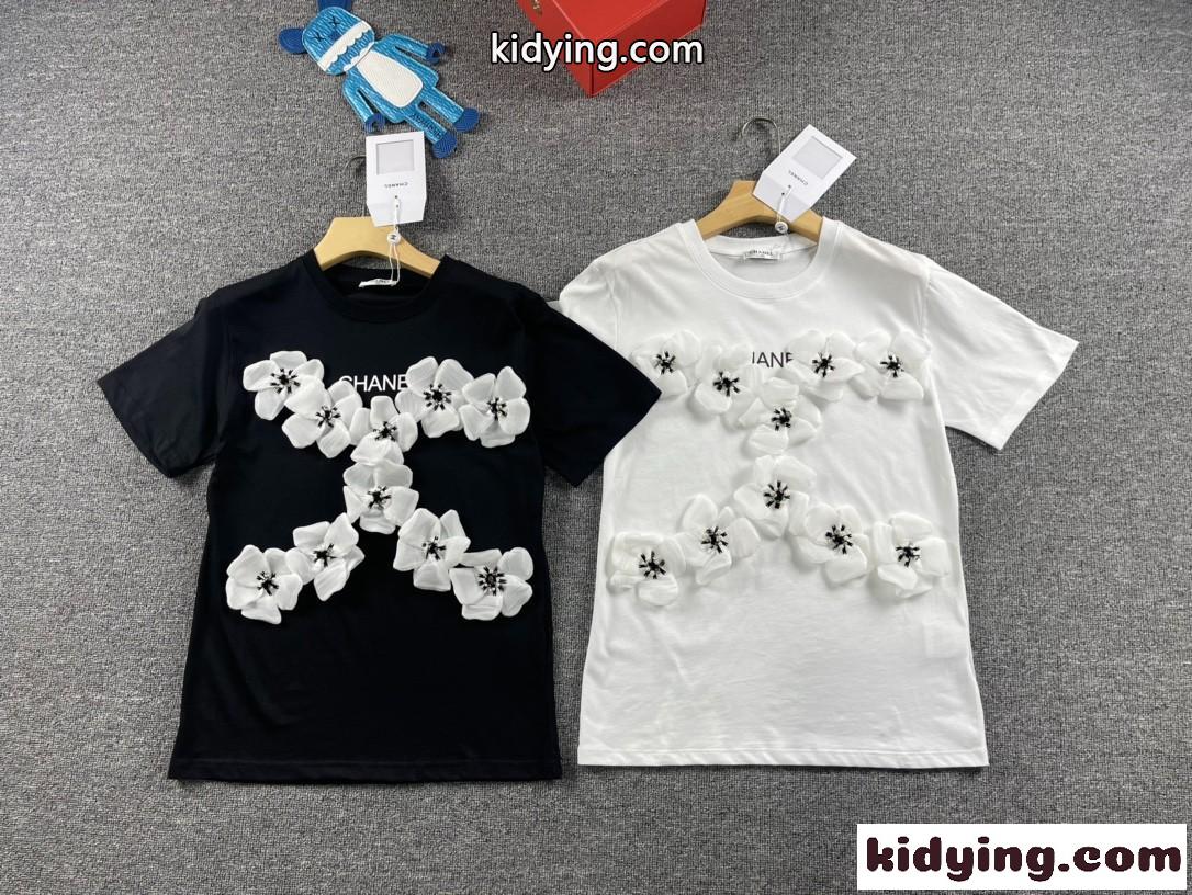 可愛い カジュアル ゆったり コットン 着心地いい 着痩せ シャネル Tシャツ レディース コピー 人気 新作-0