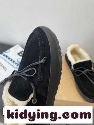 UGG アグ スーパーコピー 大人気 ムートンモカシン スリッポン ブラック-3