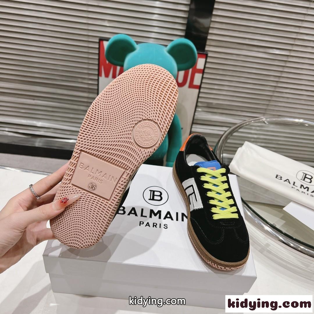 Balmain Swan スニーカー バルマン スニーカー スーパーコピー レザー＆スエード-5