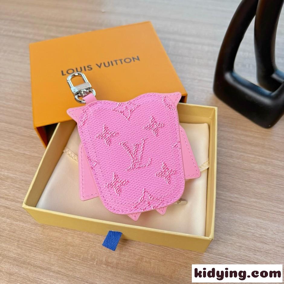 バッグチャーム・LV オウル ルイ・ヴィトン キーホルダー 偽物 ピンク-2