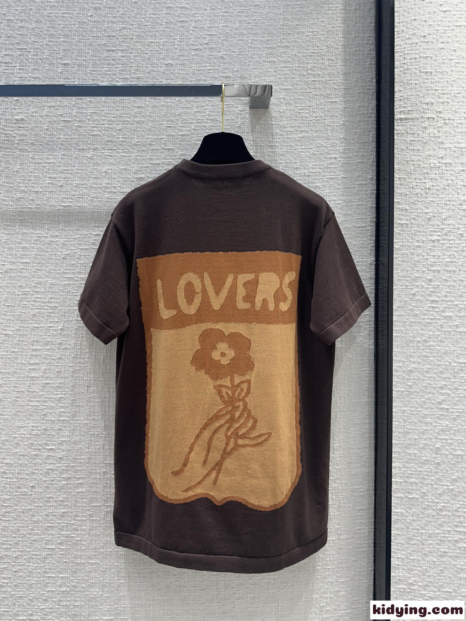 ショートスリーブ クルーネック Tシャツ ルイ・ヴィトン Tシャツ コピー-3