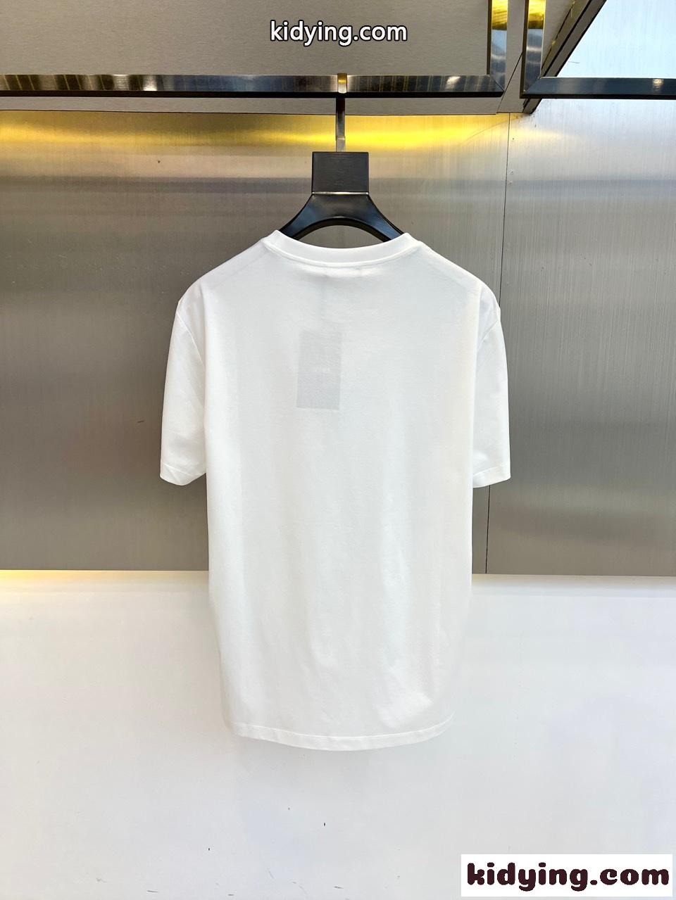 おしゃれ プリント クルーネック 半袖Tシャツ ヴェルサーチェ Tシャツ コピー ホワイト-3