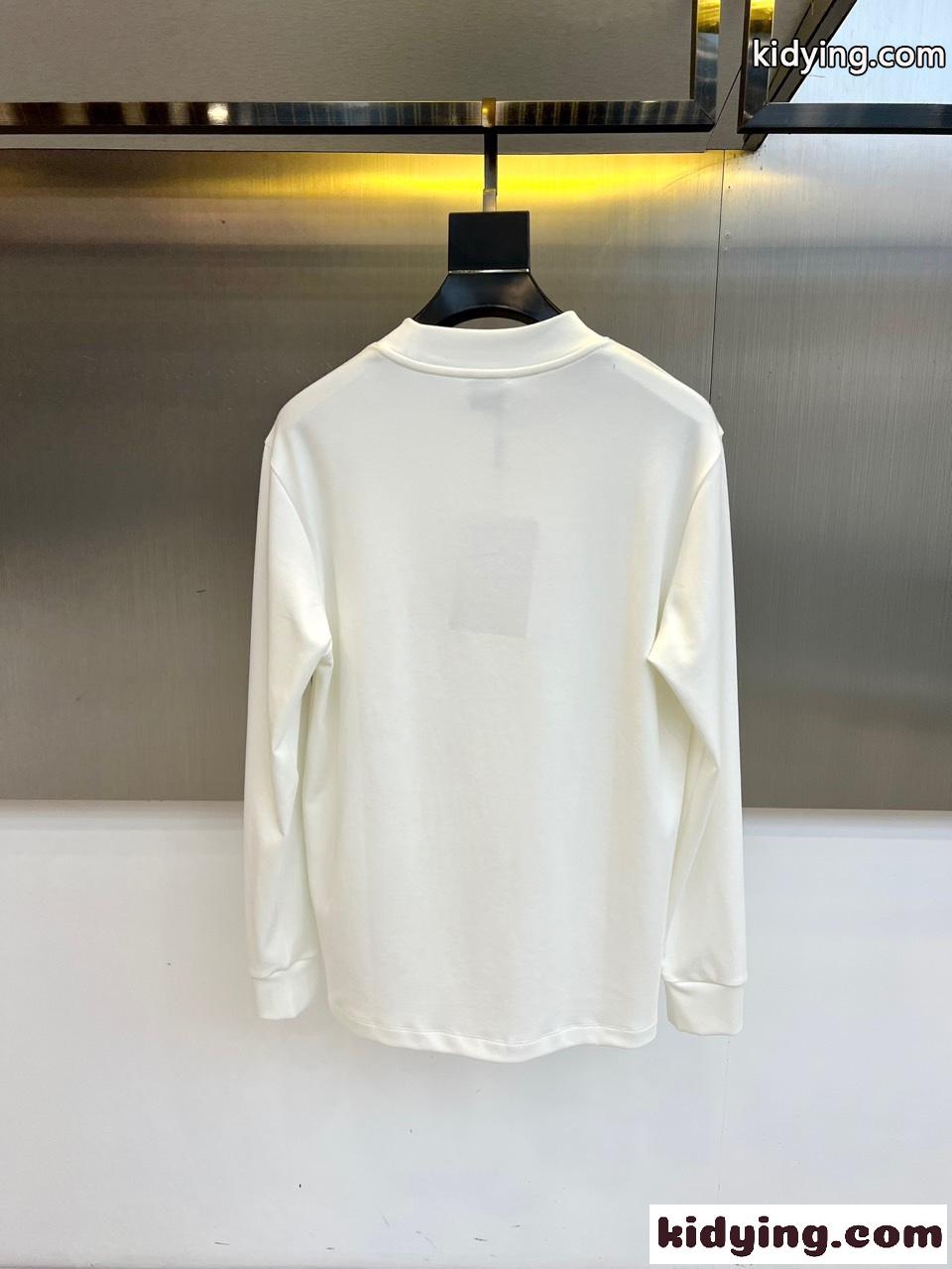 カジュアル 洗練された バーバリー Tシャツ 偽物 コットン 長袖Tシャツ ホワイト-4
