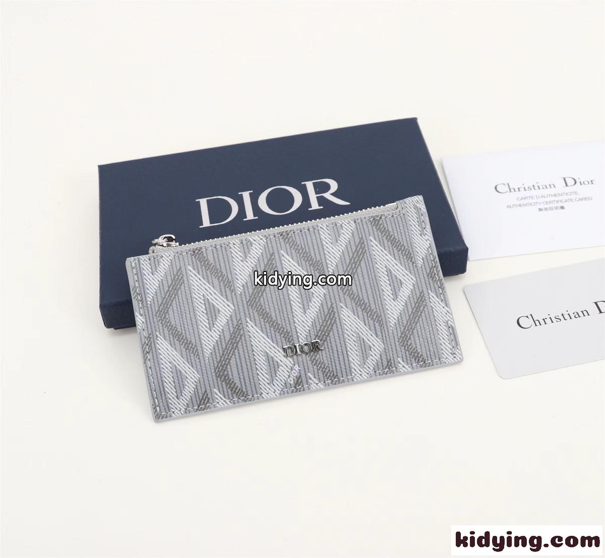 CD Diamond キャンバス ジップ カードホルダー クリスチャン・ディオール 財布 コピー-0