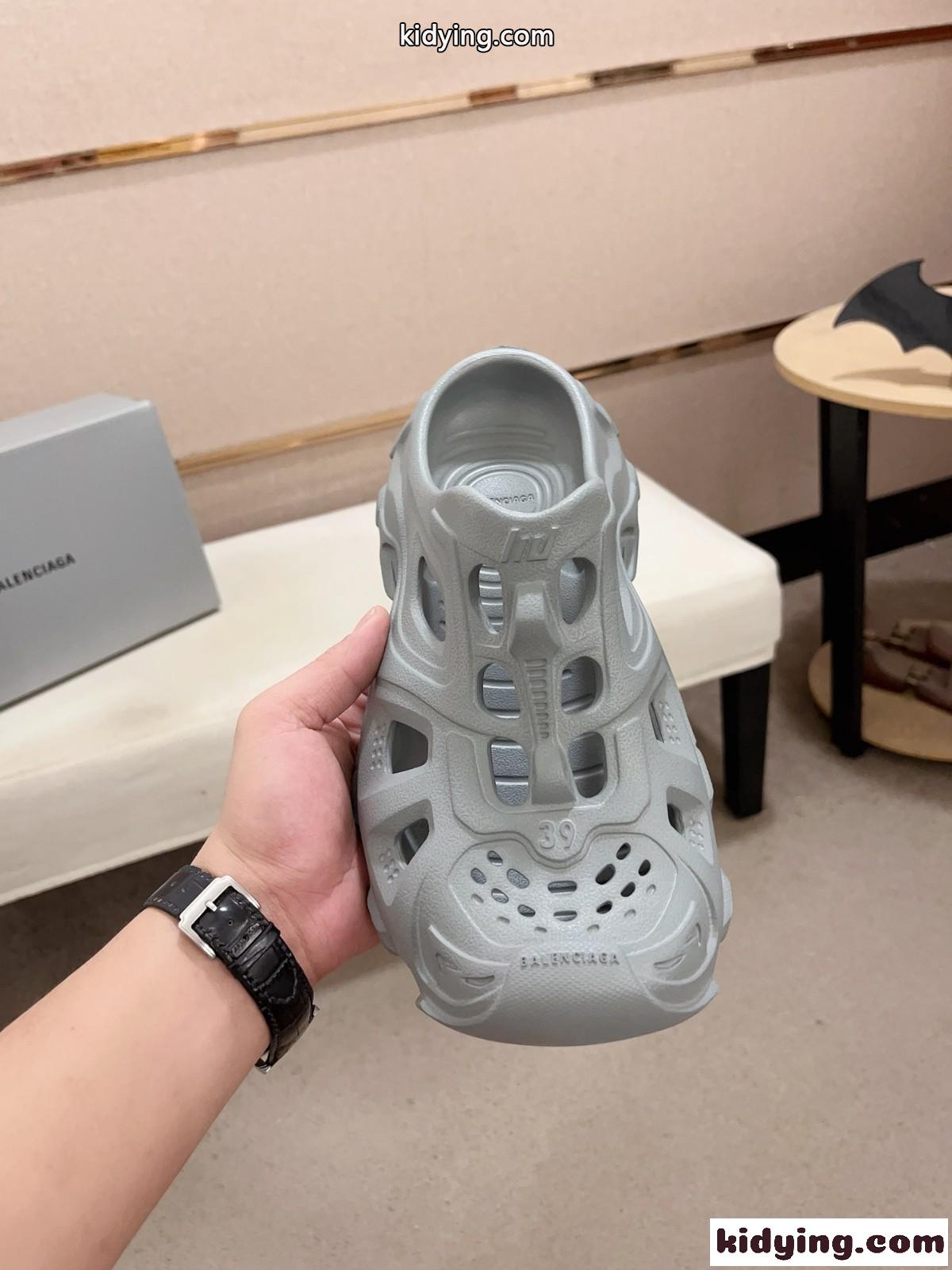 Balenciaga HD カットアウト ミュール バレンシアガ サンダル スーパーコピー グレー-1