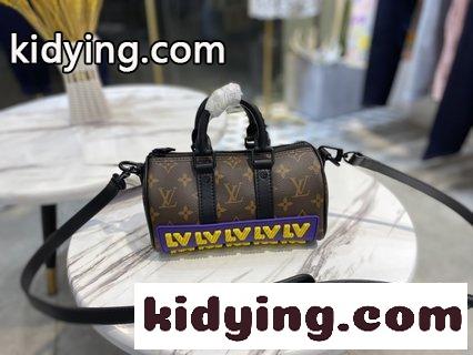 KEEPALL XS手袋印字枕M45788入荷 ルイ・ヴィトン バッグ メンズ 人気コピー オーダーメイドの高級な古い花の生地に頭の革を組み合わせる-5