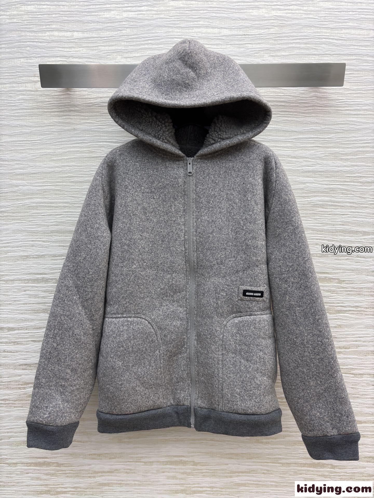 フリース フーディジャケット ミュウミュウ ジャケット 偽物 カジュアル-0