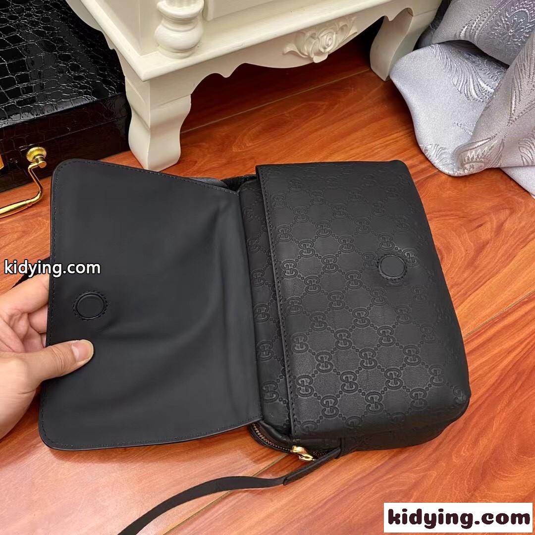 定番 カジュアル コンパクト 斜め掛け ショルダーバッグ GG 型押し レザー グッチ バッグ メンズ コピー 人気-0