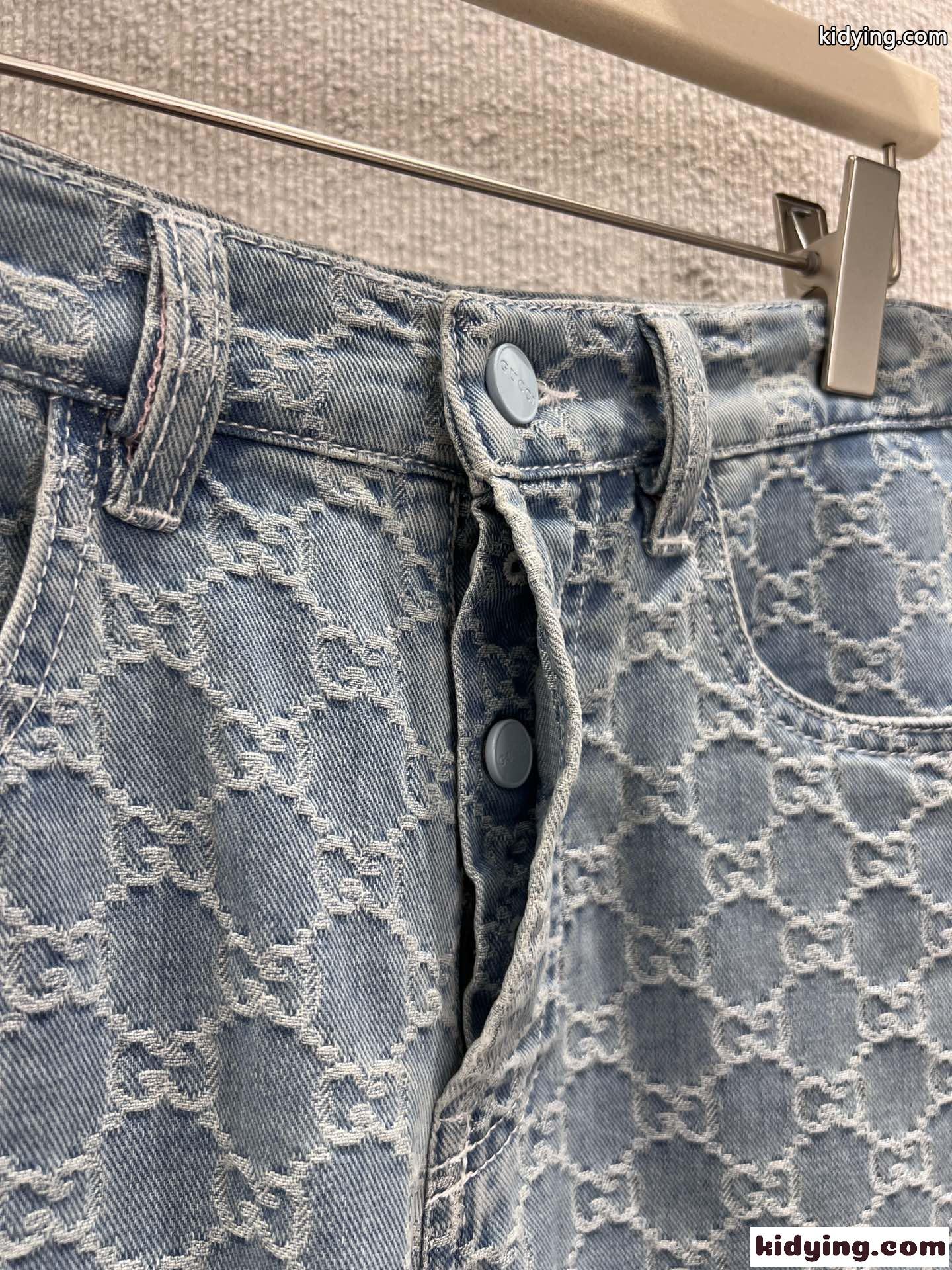 GGデニムジャカード パンツ グッチ ジーンズ コピー レディース デニムパンツ-3