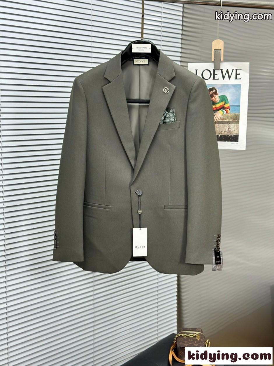 グッチ スーツ 偽物 上品 エレガント シングル ジャケット パンツ セットアップ-1