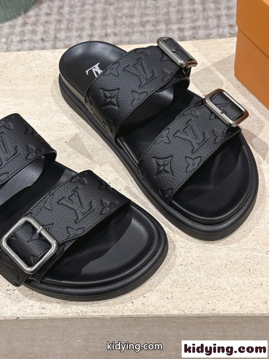 カジュアル 人気 LV ヴェニス ミュール ルイ・ヴィトン サンダル コピー ブラック-3