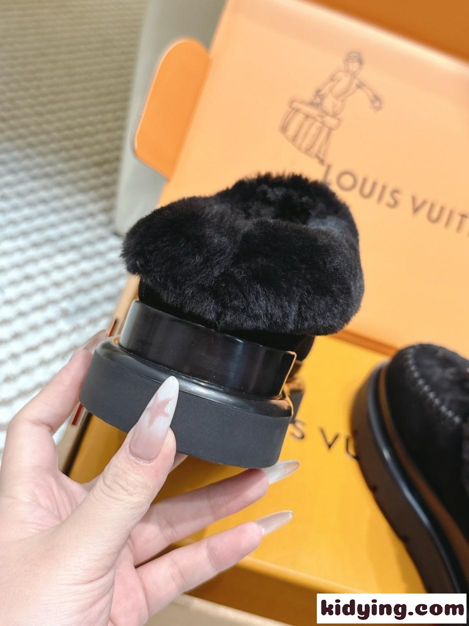 秋冬 大人気 LV SKI コルティナ ミュール ルイ・ヴィトン スーパーコピー ブラック-4