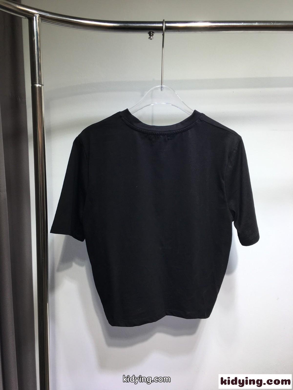 セーフティー ピン ロゴ 半袖Tシャツ ヴェルサーチェ Tシャツ コピー ブラック-0