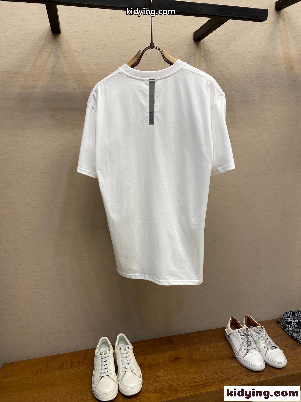シンプル 上品 CD Diamond Tシャツ クリスチャン・ディオール Tシャツ コピー ホワイト-1
