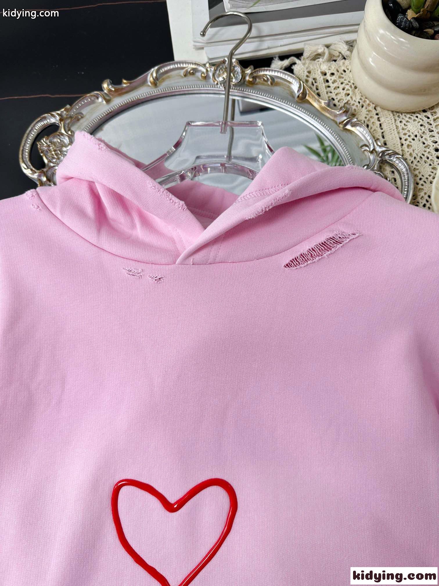 LOVEY HOODIE オーバーサイズ バレンシアガ パーカー コピー ピンク-1