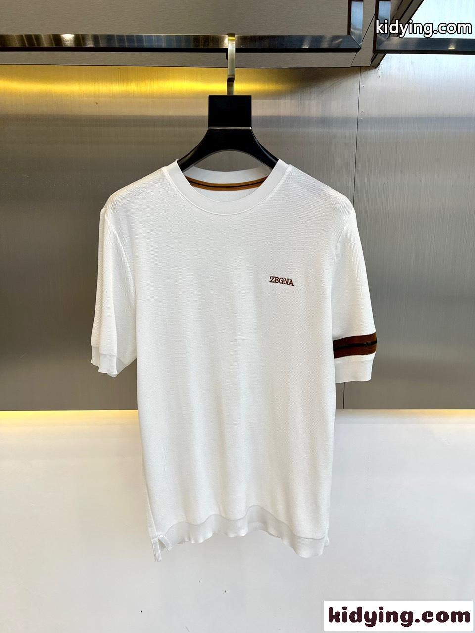 エルメネジルド・ゼニア 半袖Tシャツ コピー 着心地いい クルーネック ホワイト-0