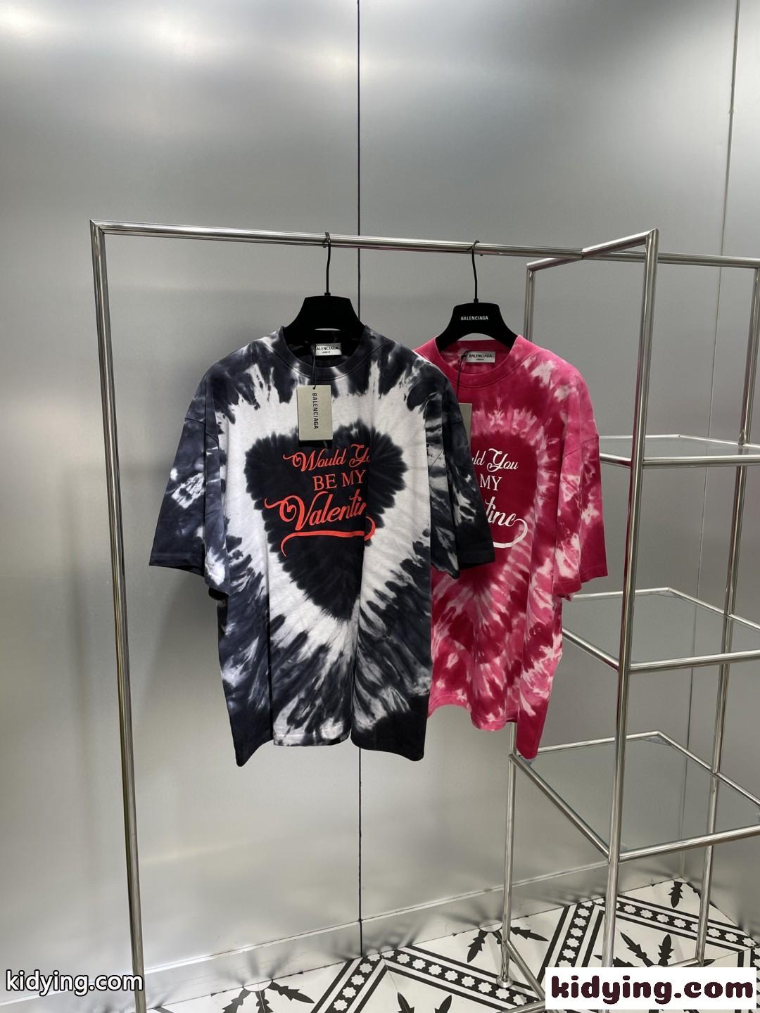 タイダイ プリント 個性的 ゆったり レディース メンズ バレンシアガ 半袖tシャツ コピー カジュアル 存在感アップ-0