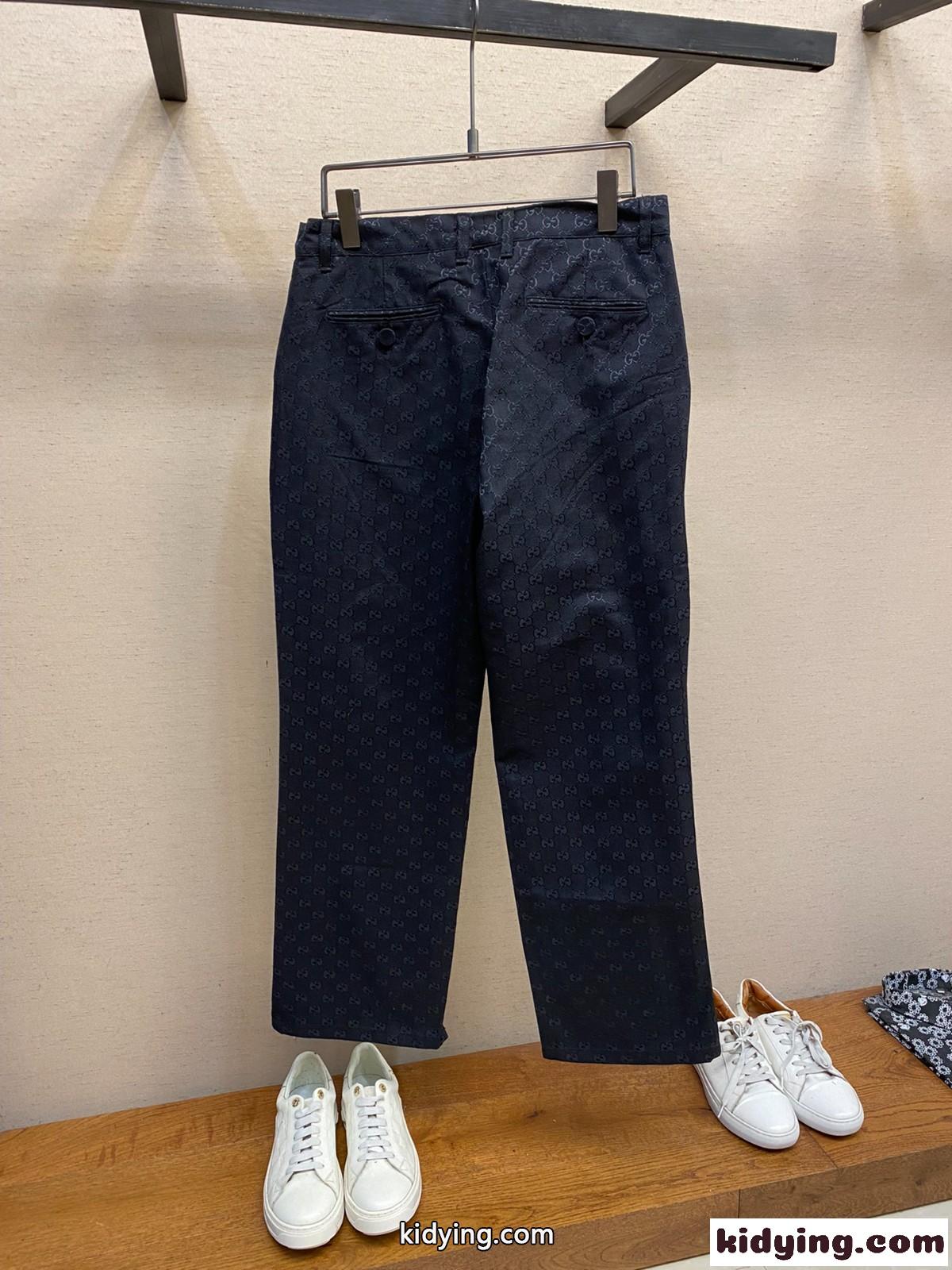高級感 GGキャンバス ストレートパンツ グッチ パンツ コピー ブラック-2
