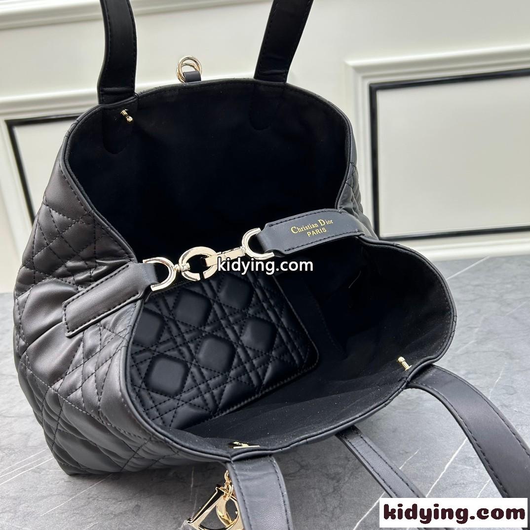 新作 ディオール DIOR TOUJOURS トート ミディアム クリスチャン・ディオール バッグ コピー ブラック-3