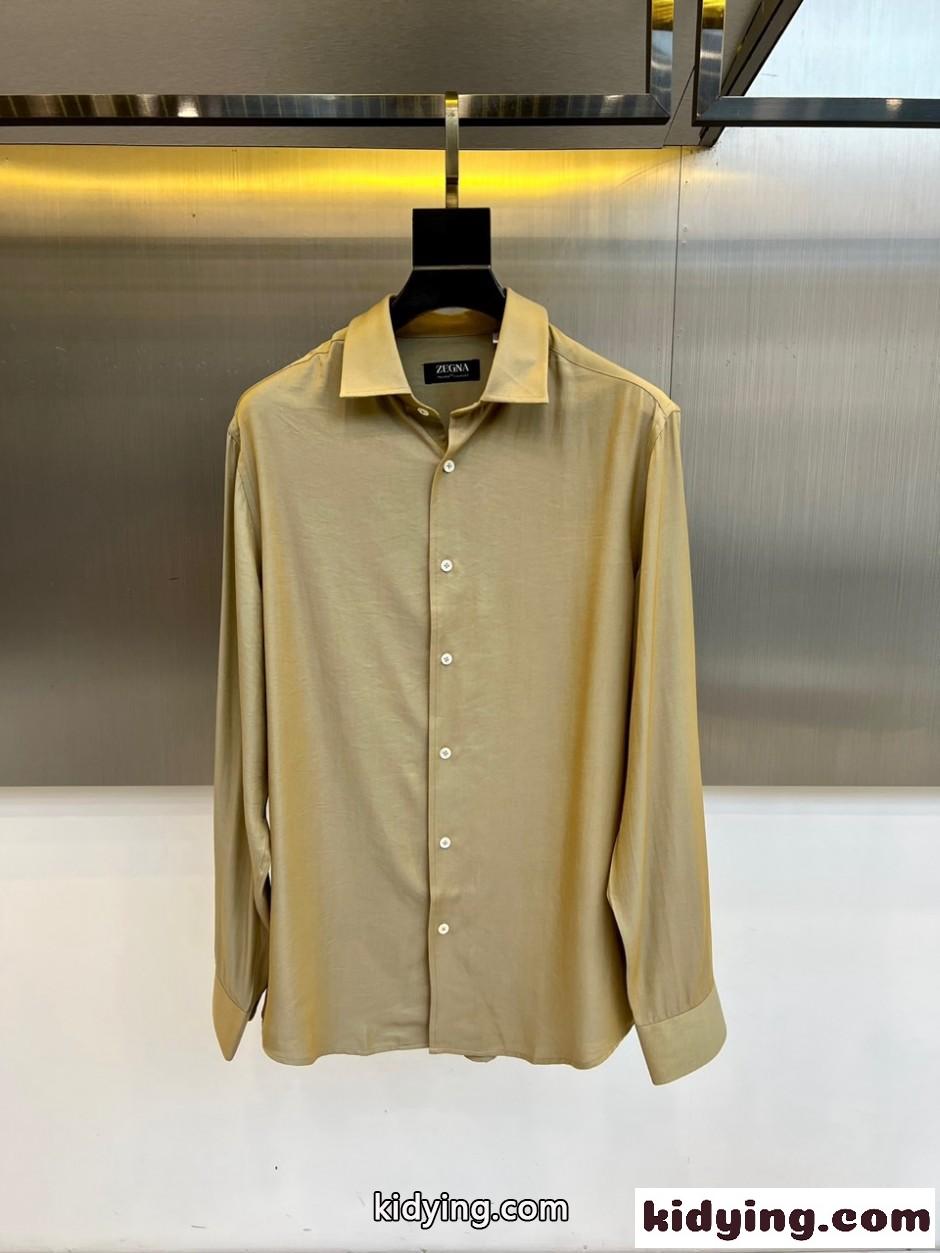 シンプル 上品 合わせやすい 長袖シャツ エルメネジルド・ゼニア シャツ 偽物-0