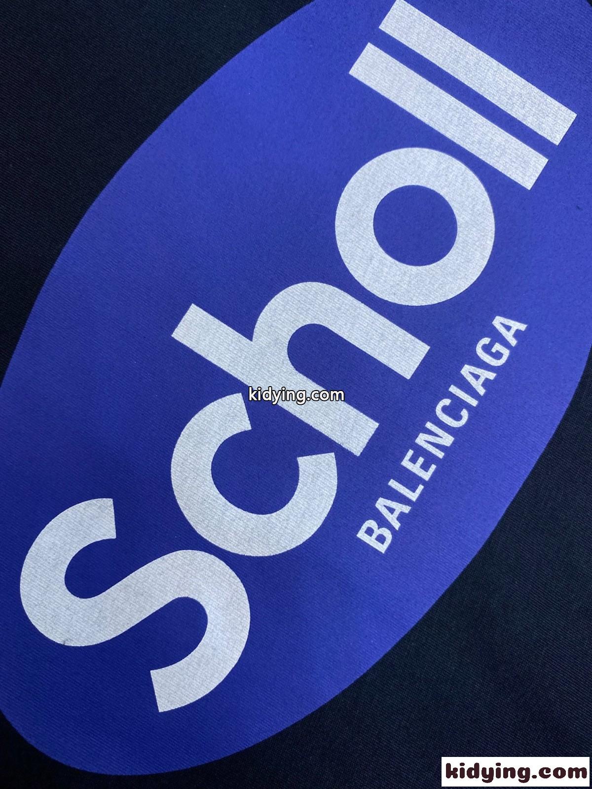 シンプル I SCHOLL 半袖Tシャツ バレンシアガ Tシャツ コピー ユニセックス-4