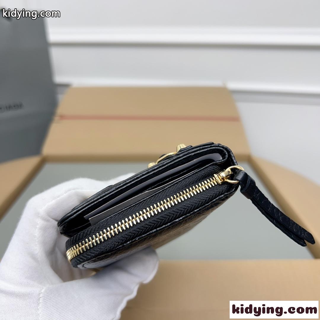上品 高級感 コンパクトウォレット バレンシアガ 財布 コピー 二つ折り財布 ブラック-2