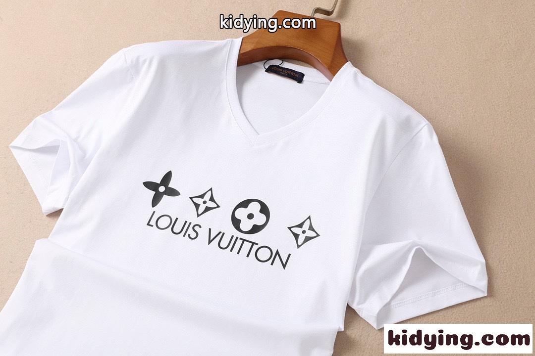 飽きのこない ロゴ プリント 上品 大きいサイズ ルイ・ヴィトン tシャツ コピー 半袖 カジュアル トップス-3